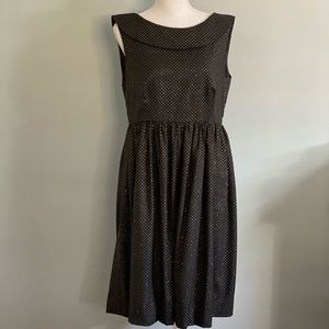 ModCloth Retro 1950’s cocktail dress black & gold